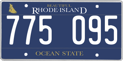 RI license plate 775095