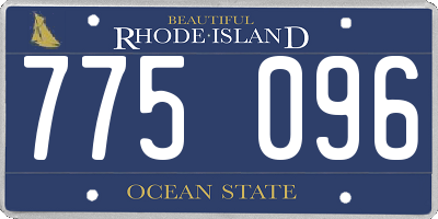 RI license plate 775096