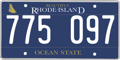 RI license plate 775097