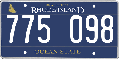 RI license plate 775098