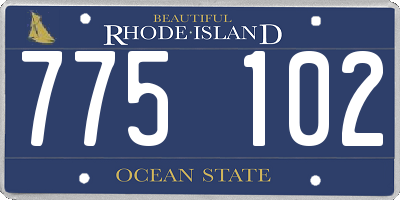 RI license plate 775102