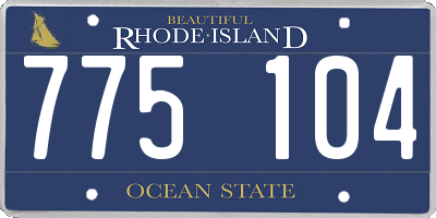 RI license plate 775104