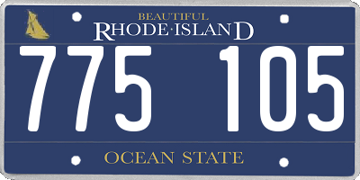 RI license plate 775105