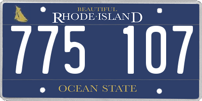 RI license plate 775107