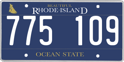 RI license plate 775109