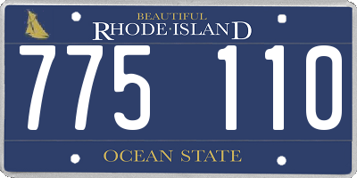 RI license plate 775110