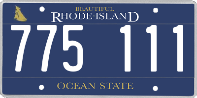 RI license plate 775111