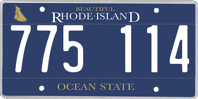 RI license plate 775114