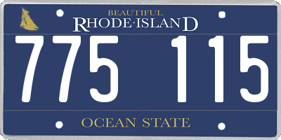 RI license plate 775115