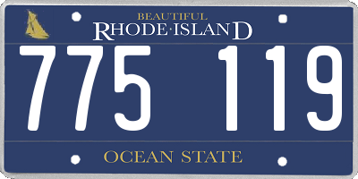 RI license plate 775119
