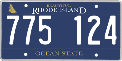 RI license plate 775124
