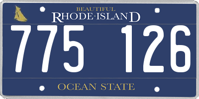 RI license plate 775126