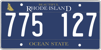 RI license plate 775127