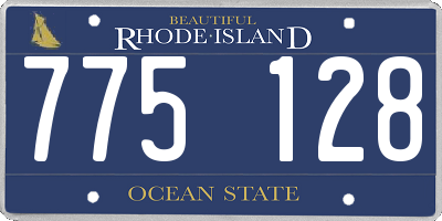 RI license plate 775128
