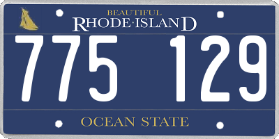 RI license plate 775129