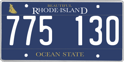RI license plate 775130
