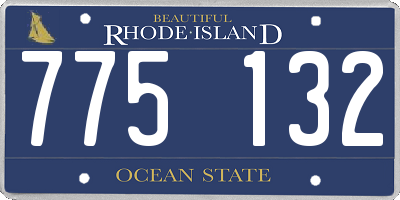 RI license plate 775132