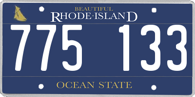 RI license plate 775133