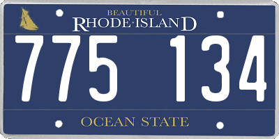 RI license plate 775134