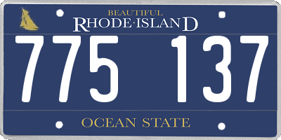 RI license plate 775137