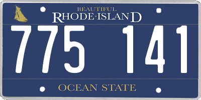 RI license plate 775141