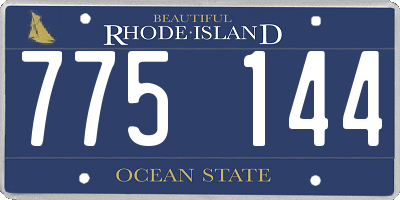 RI license plate 775144
