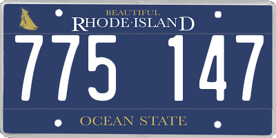 RI license plate 775147