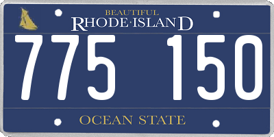 RI license plate 775150