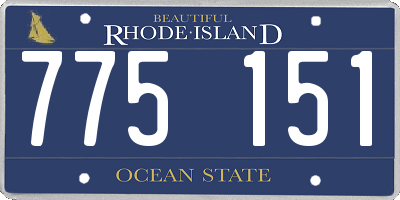 RI license plate 775151