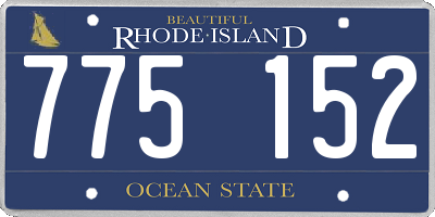 RI license plate 775152