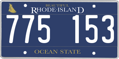 RI license plate 775153