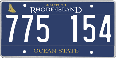 RI license plate 775154