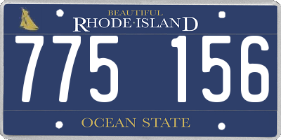 RI license plate 775156