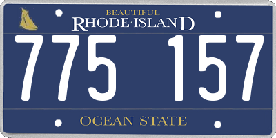 RI license plate 775157