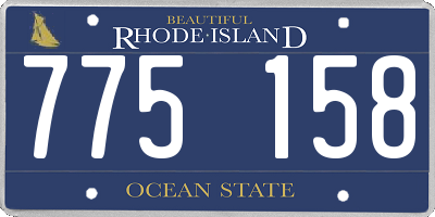 RI license plate 775158
