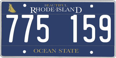 RI license plate 775159