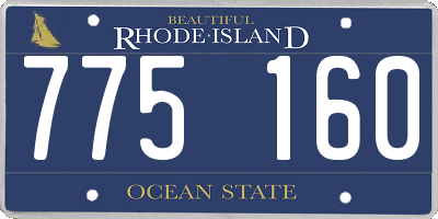 RI license plate 775160