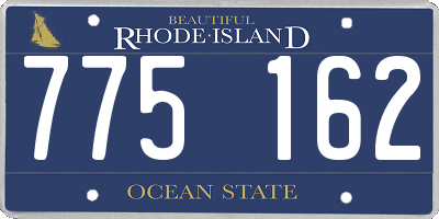RI license plate 775162