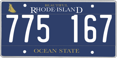 RI license plate 775167