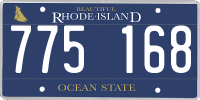 RI license plate 775168