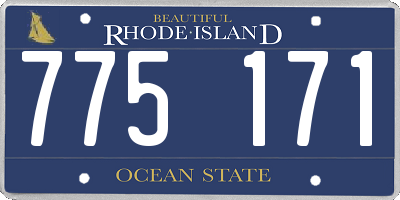 RI license plate 775171