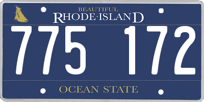 RI license plate 775172