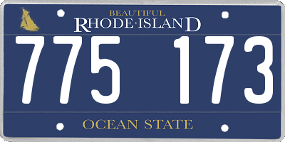 RI license plate 775173