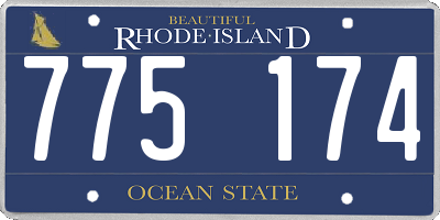 RI license plate 775174