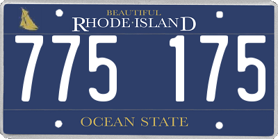 RI license plate 775175