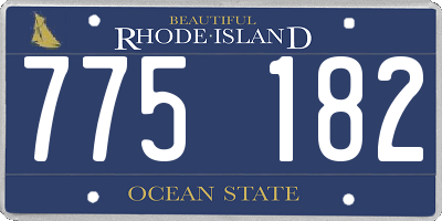 RI license plate 775182