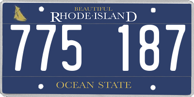 RI license plate 775187