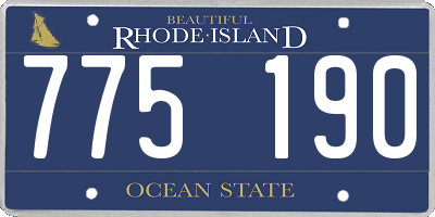 RI license plate 775190