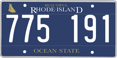 RI license plate 775191