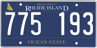 RI license plate 775193
